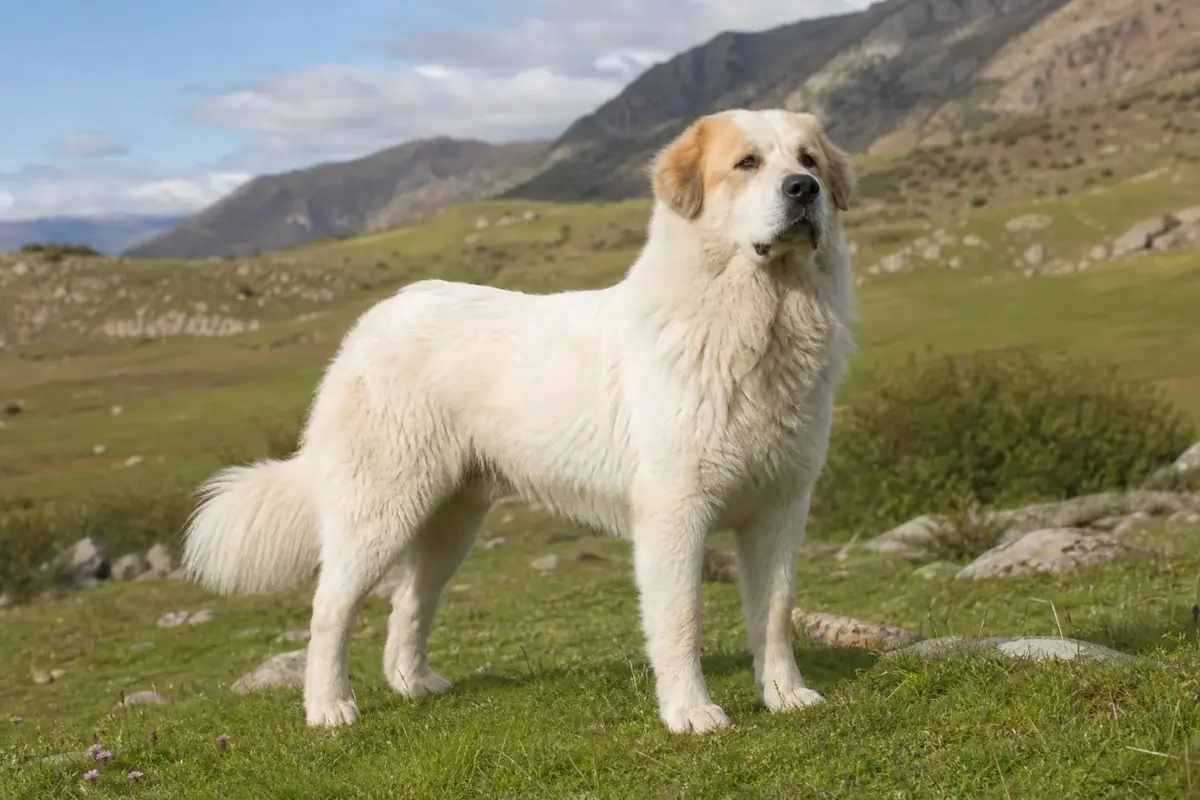 Aidi o Cane dell'Atlas adulto in montagna