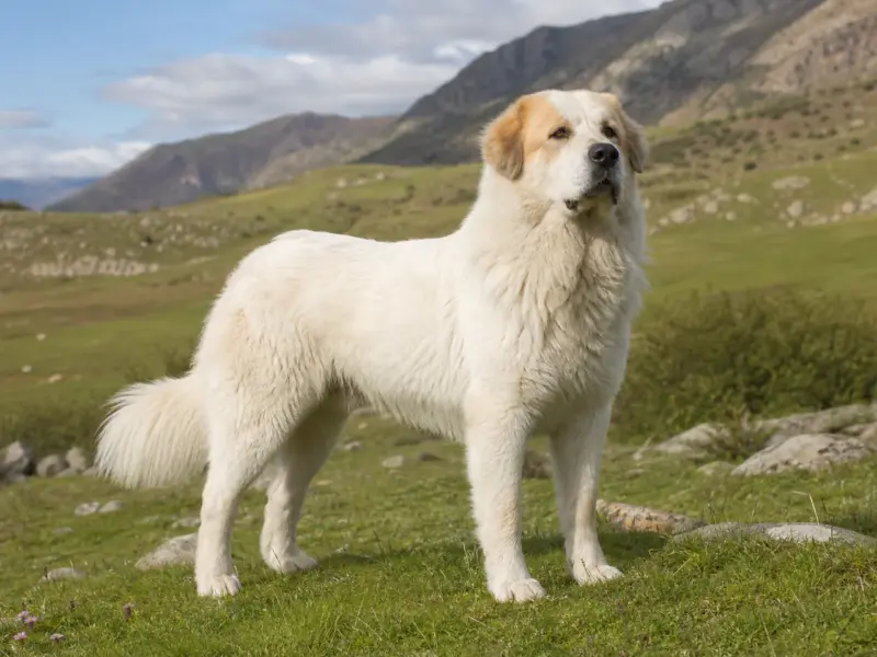 Aidi o Cane dell'Atlas adulto in montagna