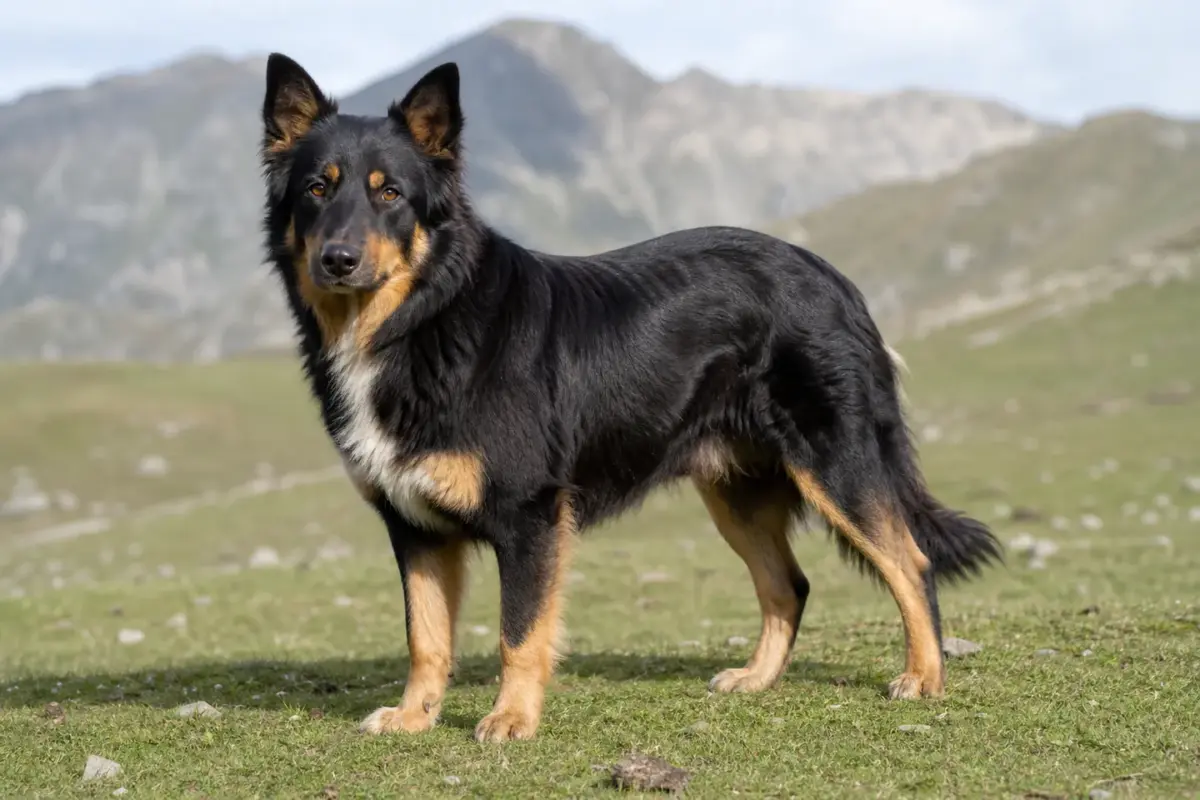 Cane di Oropa adulto in ambiente alpino