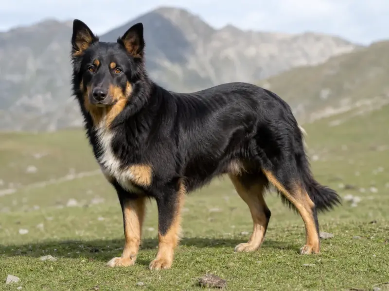 Cane di Oropa adulto in ambiente alpino