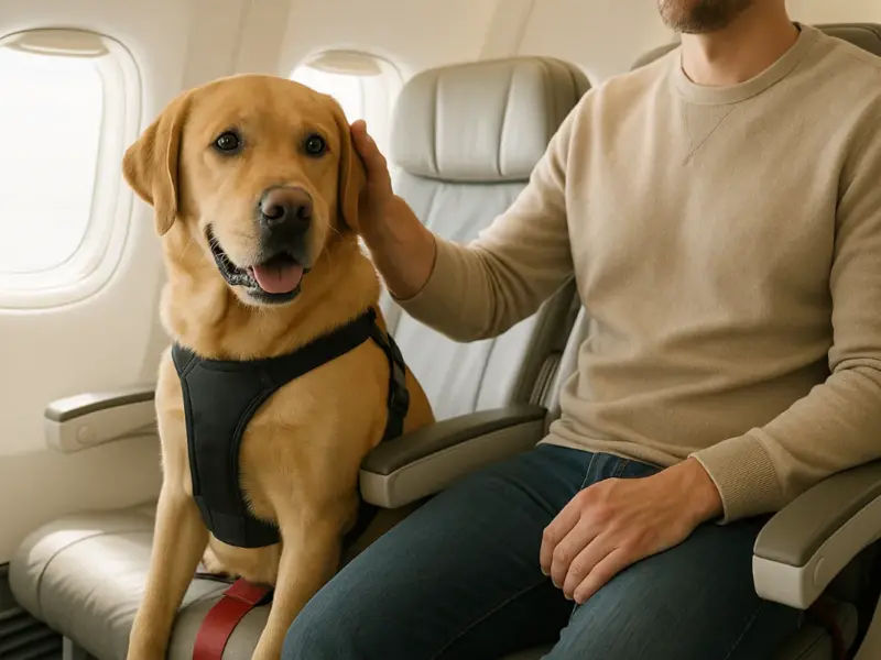 Cani di grossa taglia in cabina: il nuovo modello italiano che potrebbe rivoluzionare i viaggi aerei