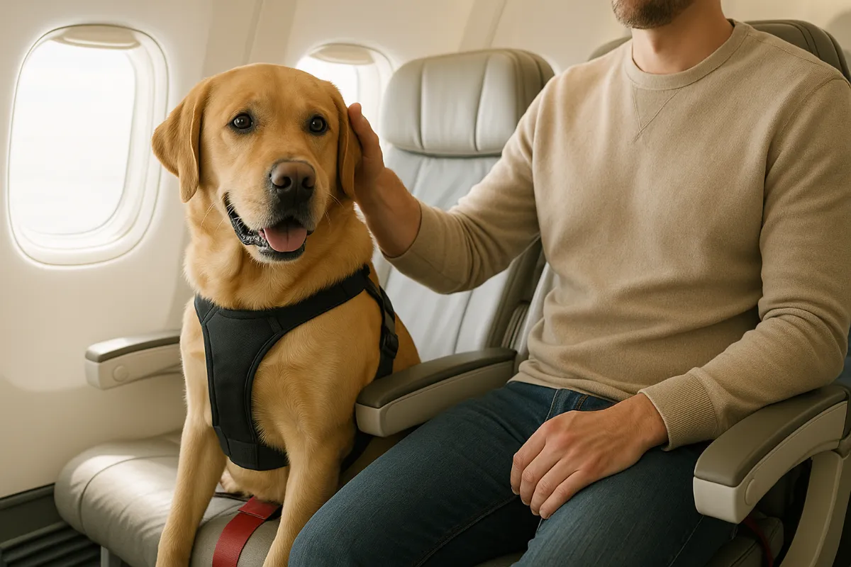 Cani di grossa taglia in cabina: il nuovo modello italiano che potrebbe rivoluzionare i viaggi aerei