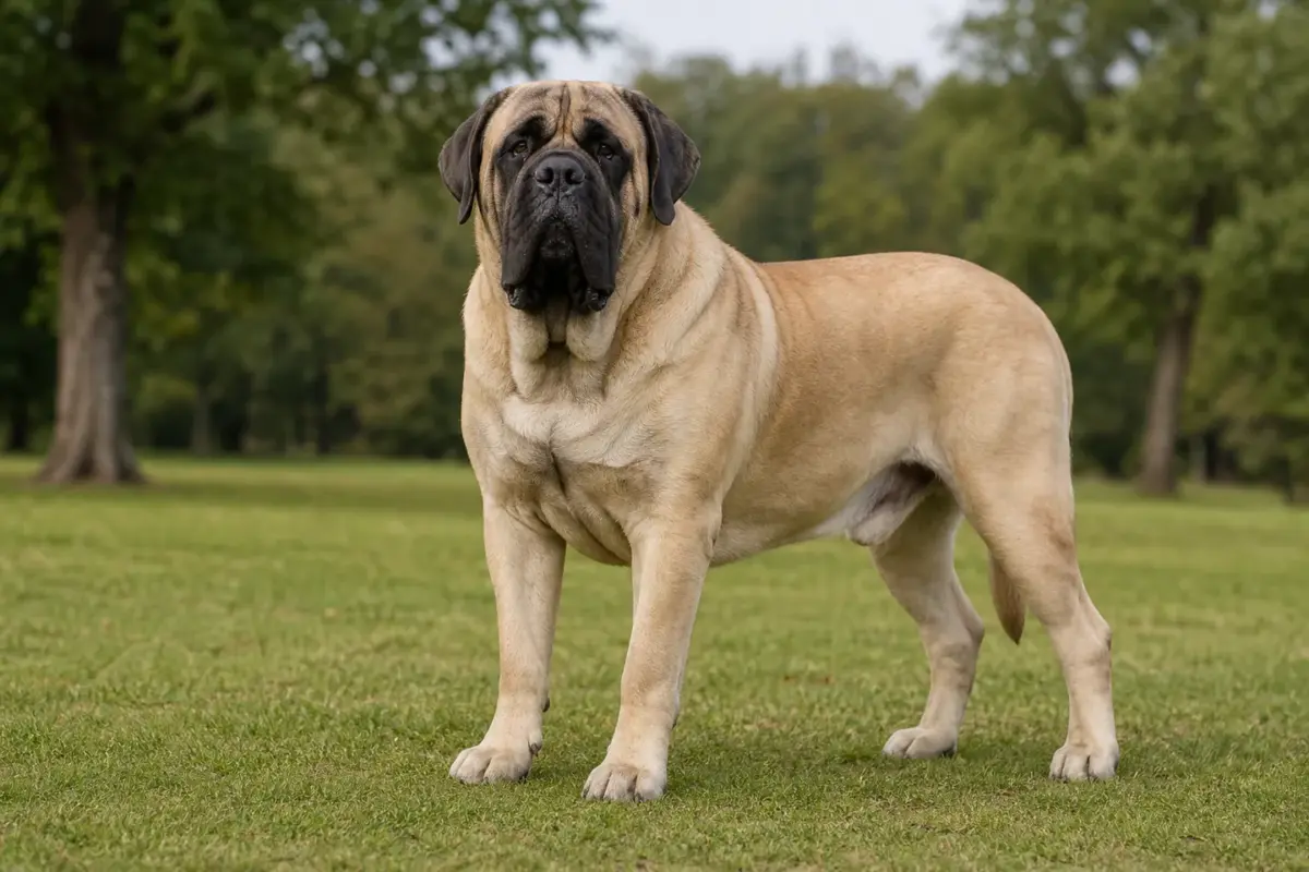 Mastiff inglese adulto in ambiente naturale