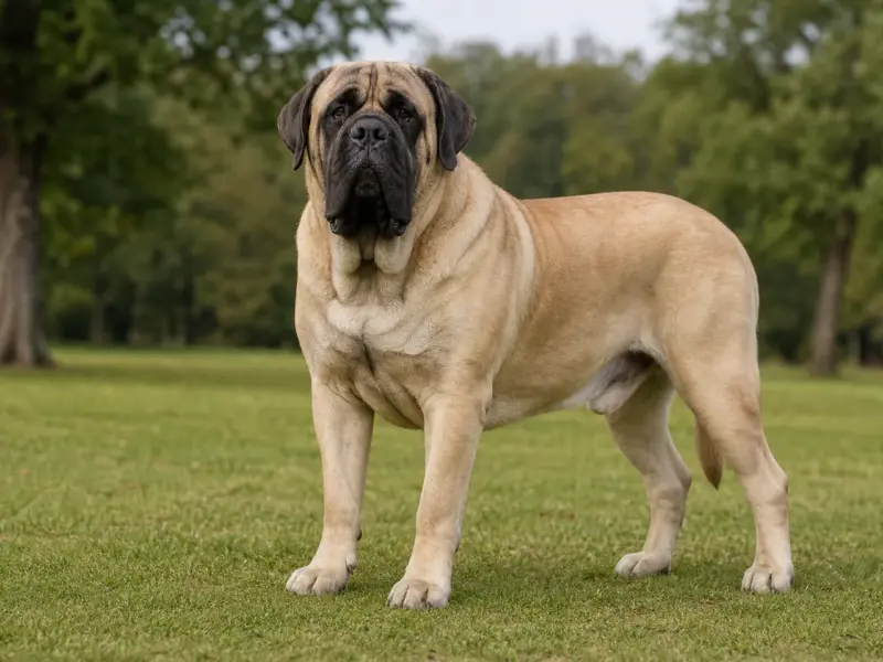 Mastiff inglese adulto in ambiente naturale