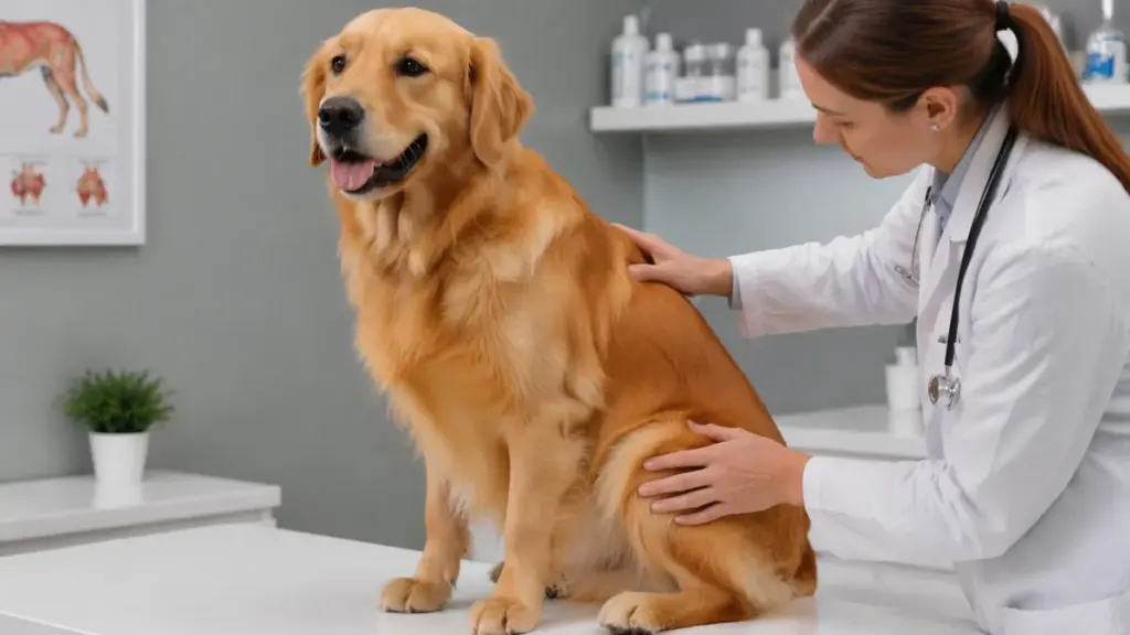 Problemi Ortopedici nei Cani: Cause, Patologie e Come i Tutori Possono Aiutare   Image of golden retriever visita veterinaria 1024x576
