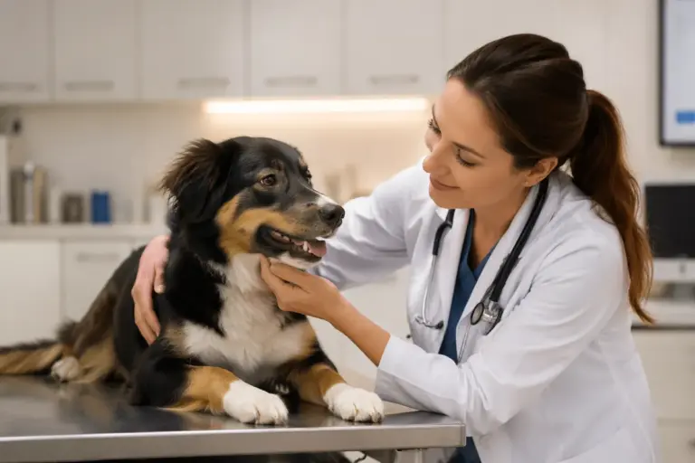 Sterilizzare il cane: quando farlo, i veri benefici e cosa aspettarsi dopo l'intervento   Image of veterinaria cane clinica visita 768x512