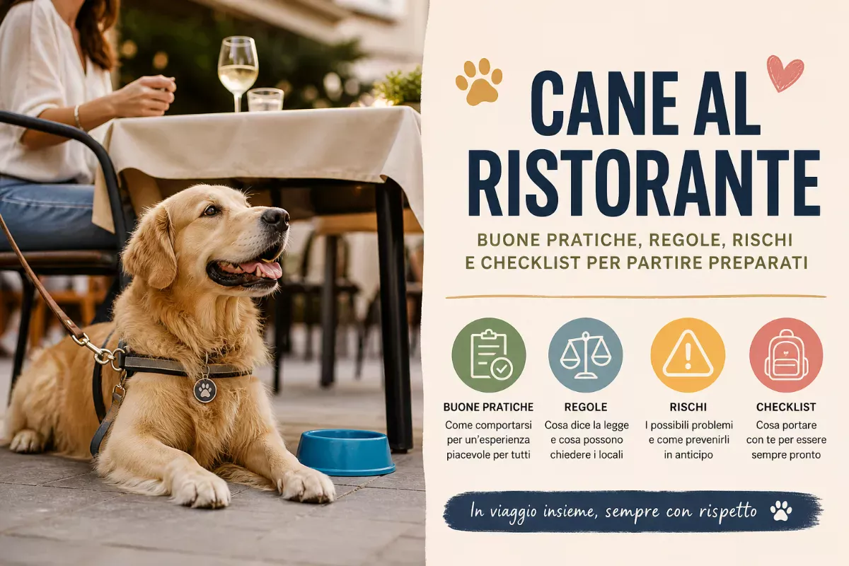 Cane al ristorante: buone pratiche: regole, rischi e checklist per partire preparati   Image of cane al ristorante guida