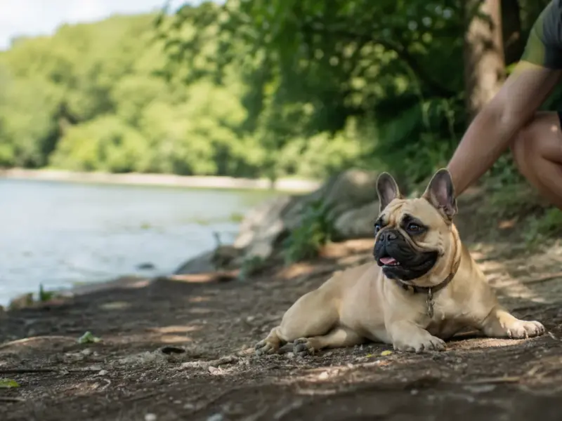 Cane anziano che riposa in una zona fresca e facilmente accessibile - cane anziano in estate