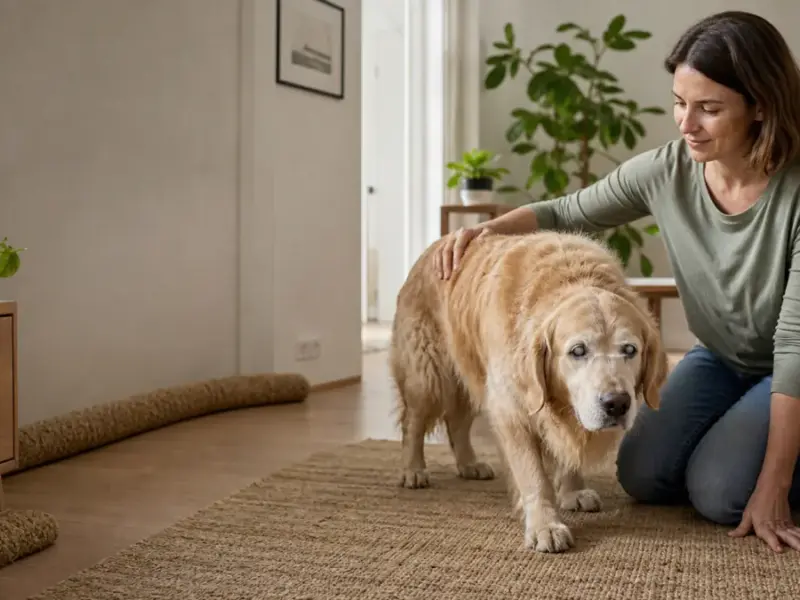 Cane cieco in casa