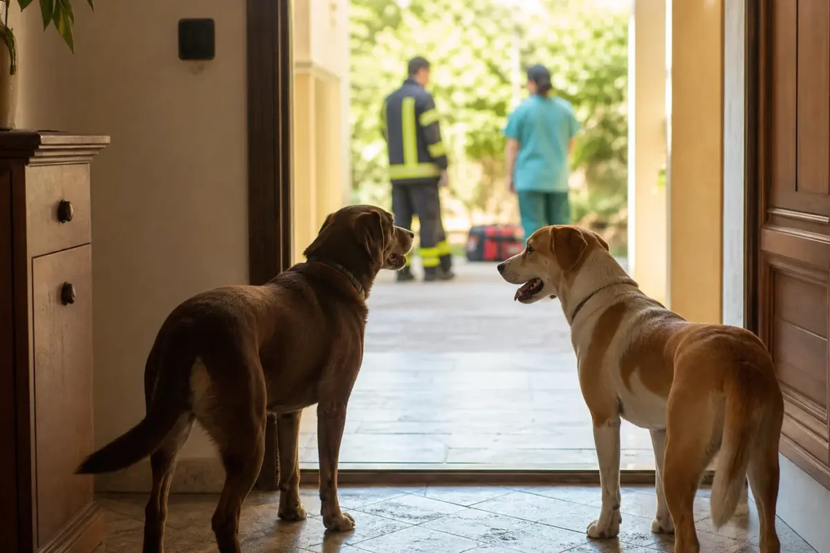 Due cani soccorsi in un appartamento a Venaria Reale