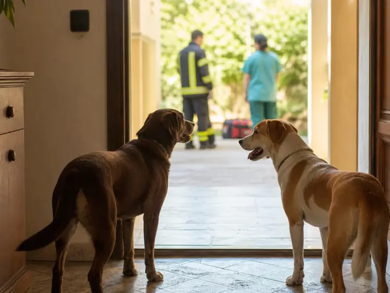Due cani soccorsi in un appartamento a Venaria Reale