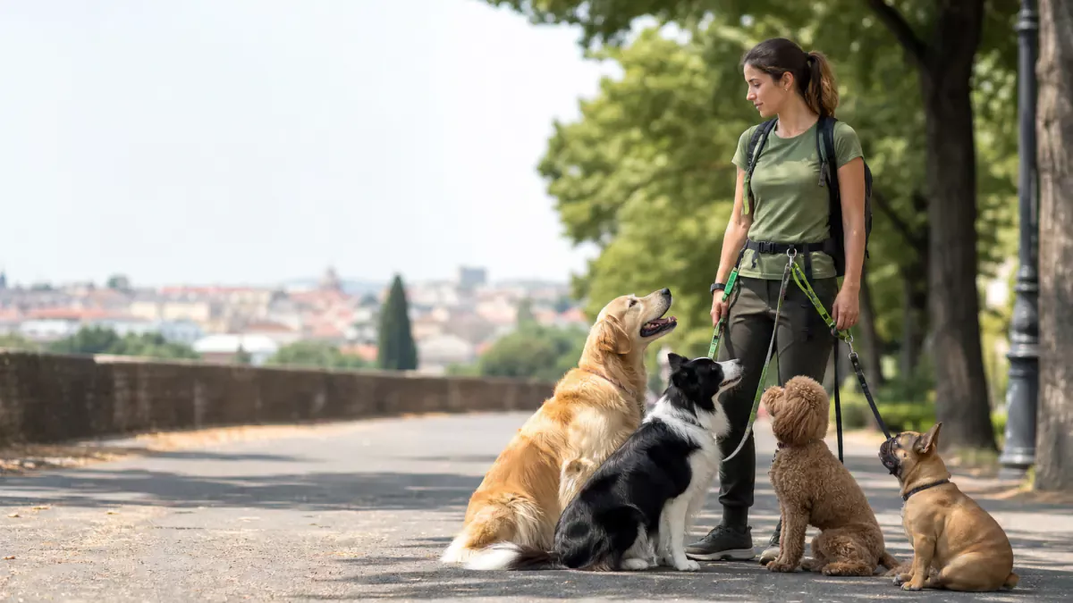dog walker cane