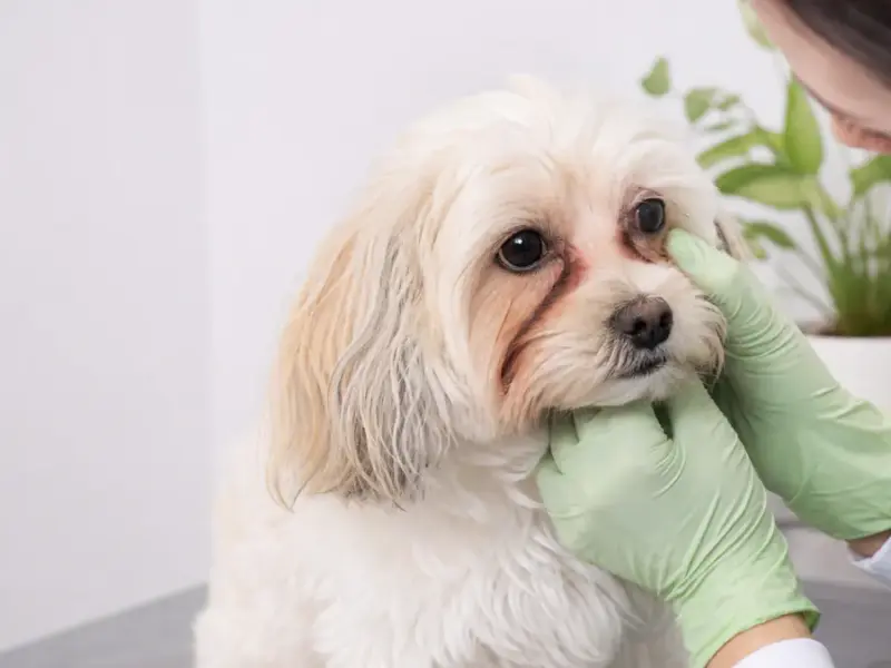 lacrimazione marrone cane - lacrimazione marrone nel cane