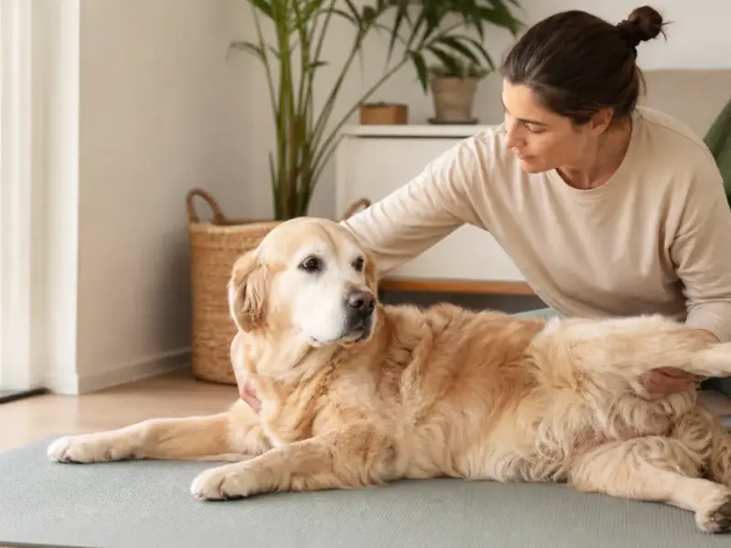 Massaggio e stretching nel cane anziano