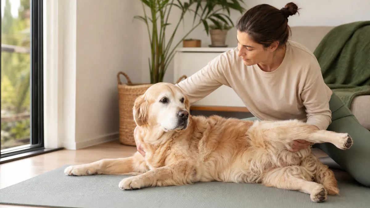 Massaggio e stretching nel cane anziano