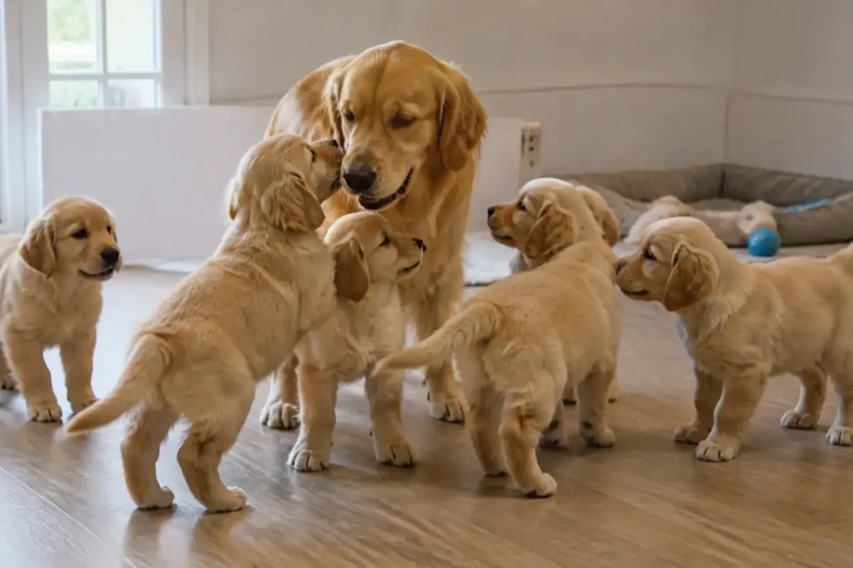 Cuccioli con la madre prima dell’età di consegna
