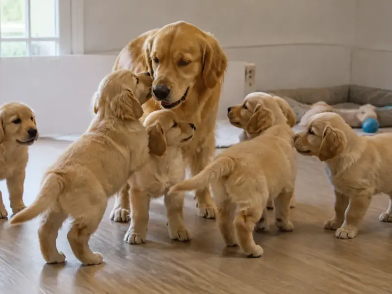 Cuccioli con la madre prima dell’età di consegna