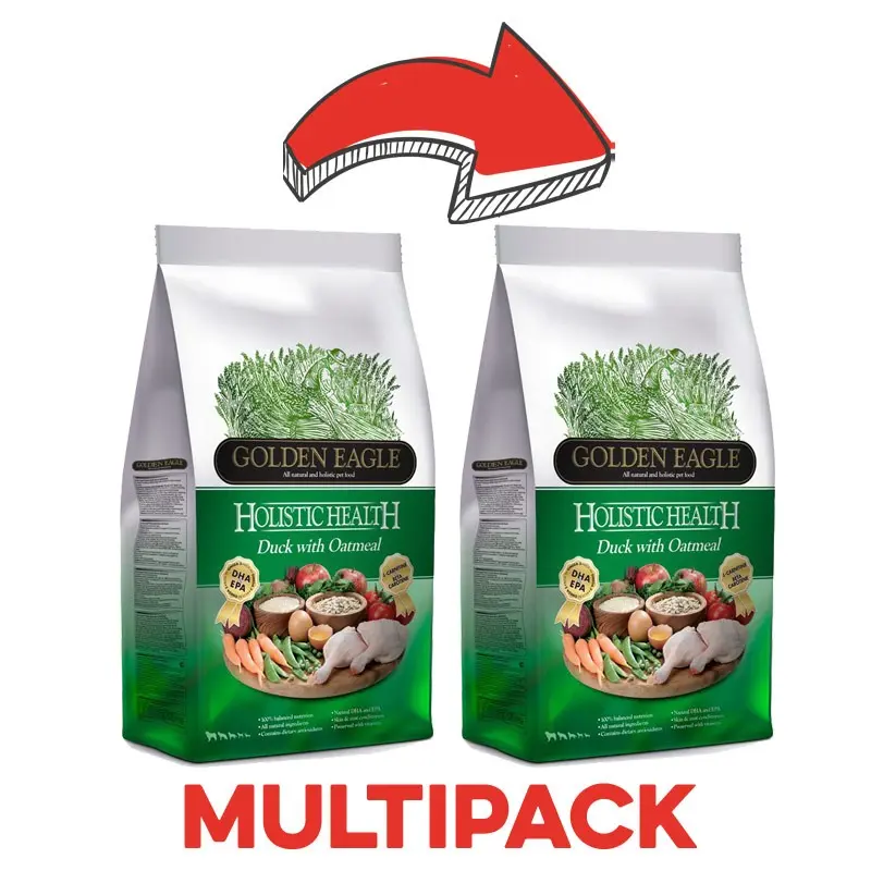 Golden Eagle Holistic Anatra e Avena per Cani – 2 Kg, 2 pezzi