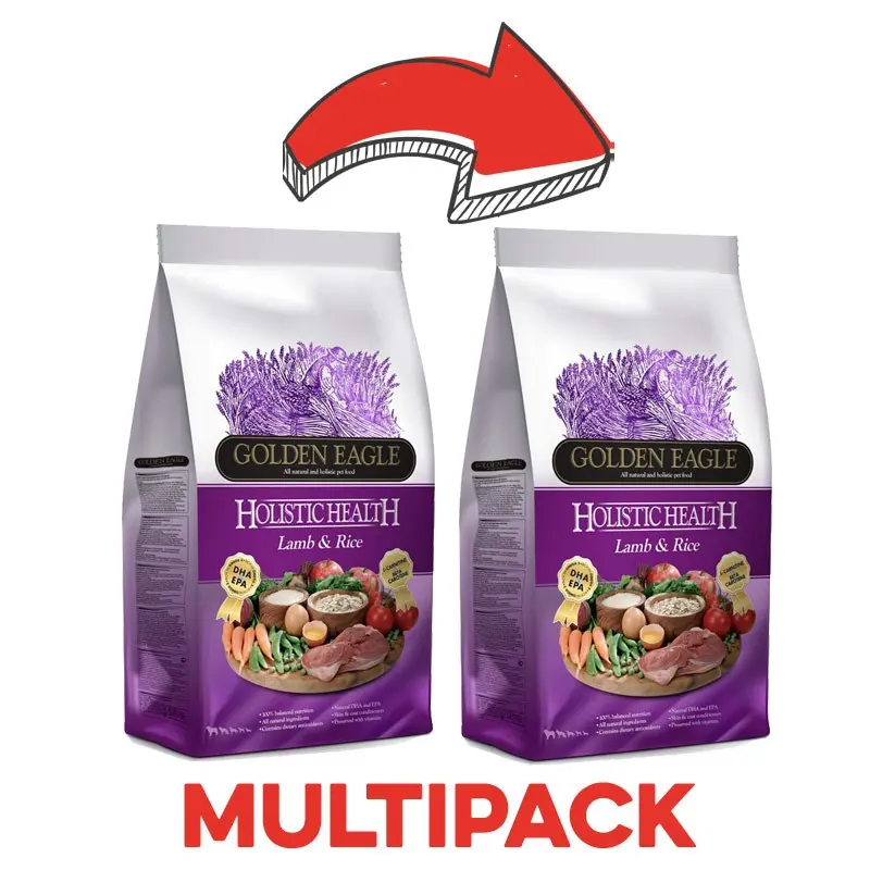 Golden Eagle Holistic Agnello e Riso per Cani – 12 Kg, 2 pezzi