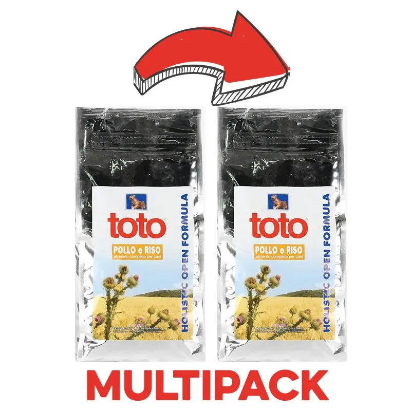 Toto Holistic Cane Pollo e Riso – 1.5 Kg, 2 pezzi