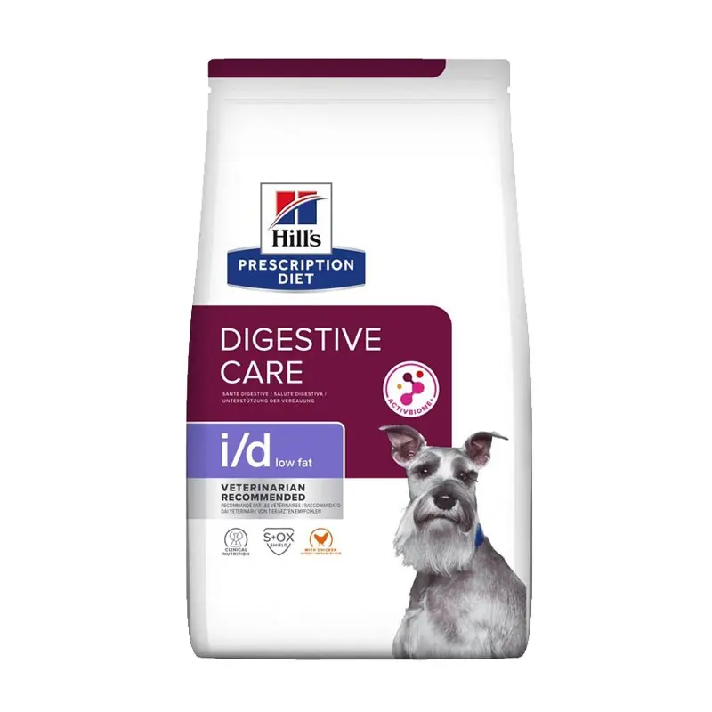 Hill’s i/d Low Fat Prescription Diet Canine – 12 Kg, 3 pezzi