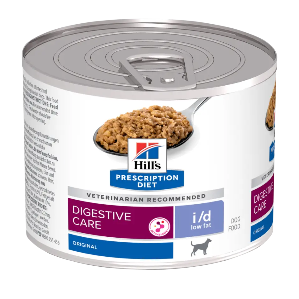 Hill’s i/d Low Fat Prescription Diet Canine Umido – 200 g, Singola