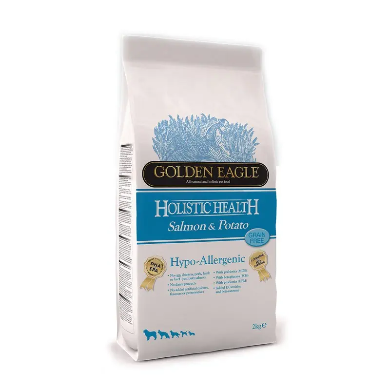 Golden Eagle Sensitive Salmone e Patate Grain Free per Cani – 2 Kg, Singola