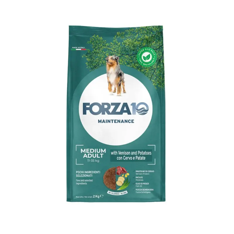 Forza10 Medium Adult Maintenance Cervo e Patate – 2 Kg, Singola