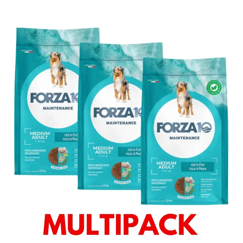 Forza10 Medium Adult Maintenance al Pesce – 2 Kg, 3 pezzi