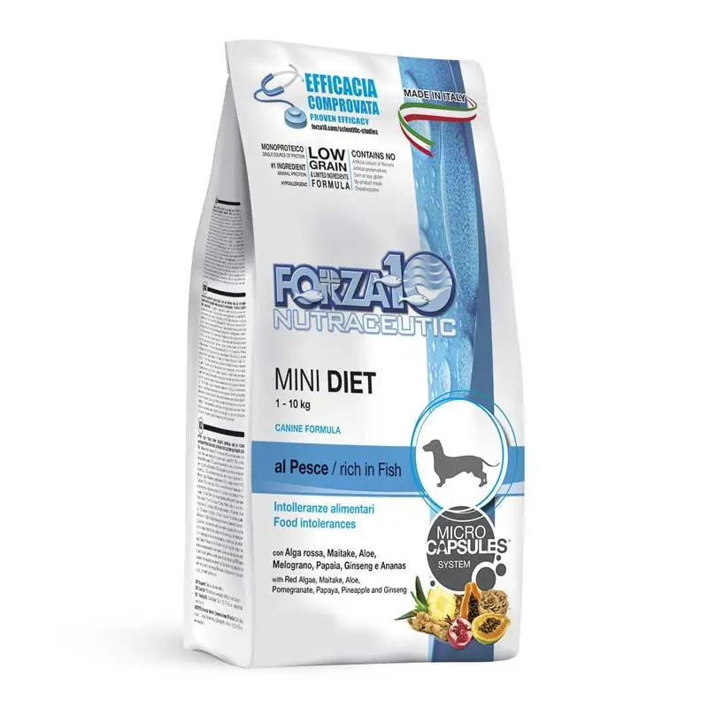 Forza10 Mini Diet Low Grain al Pesce – 1.5 Kg, Singola