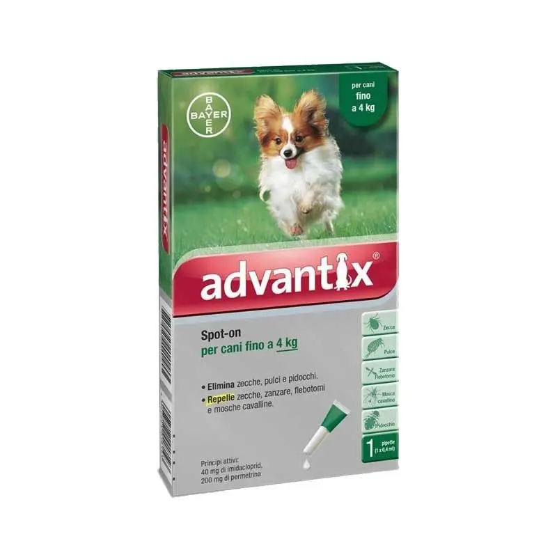Elanco Advantix Spot-On 0-4Kg per Cani – 1 Pipetta