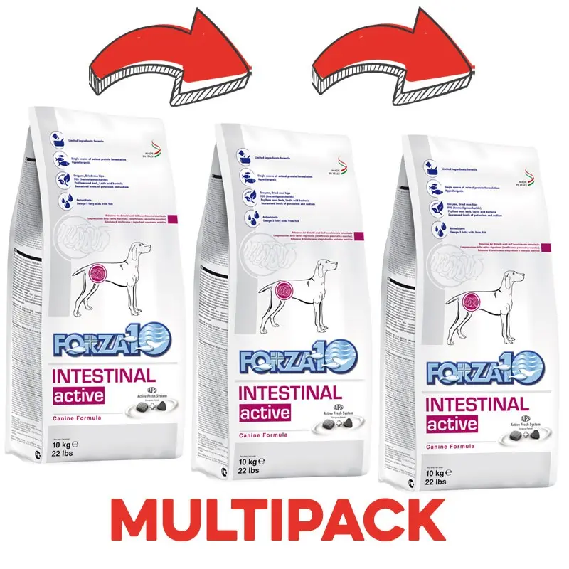 Forza10 Intestinal Active per Cani – 10 Kg, 3 pezzi