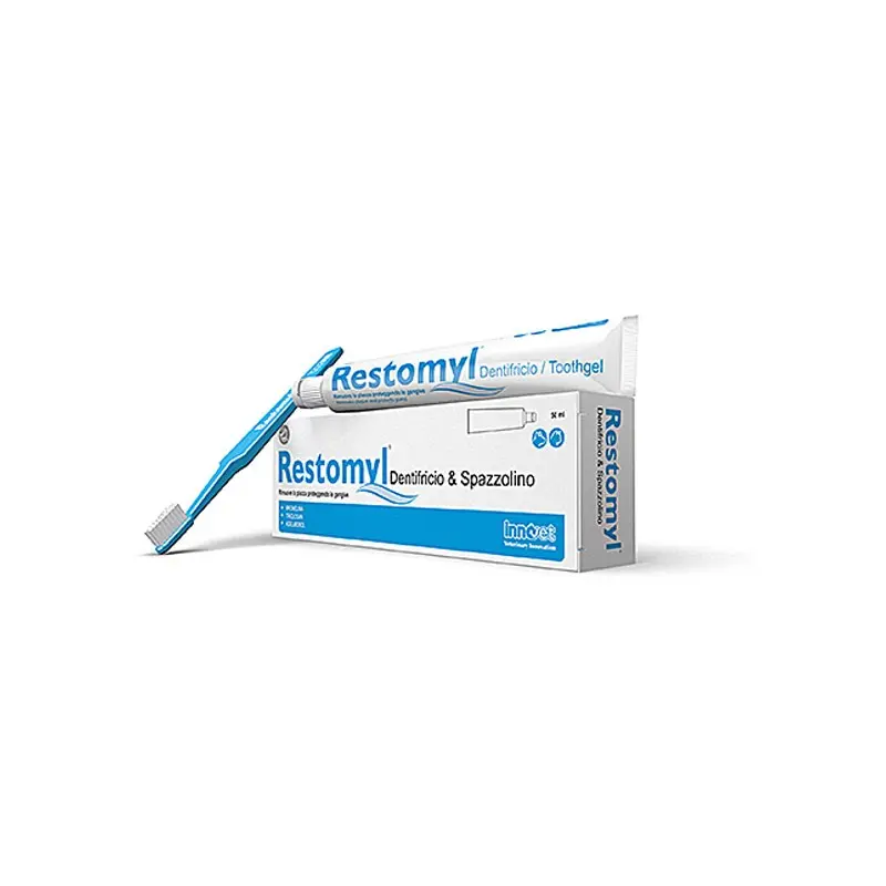 Innovet Restomyl Dentifricio e Spazzolino Cani e Gatti – ONE SIZE