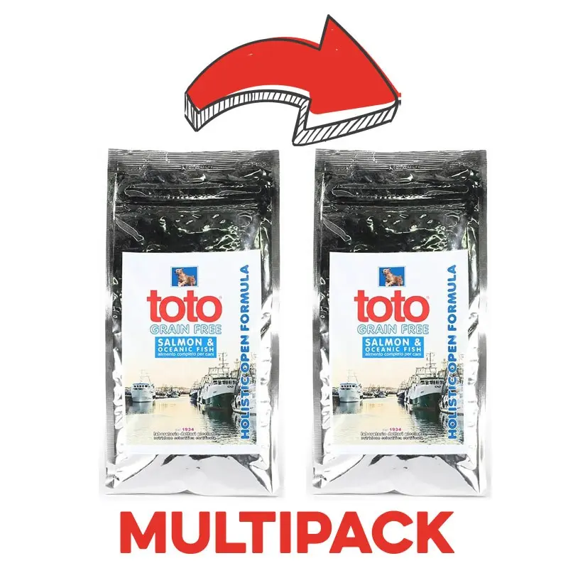 Toto Holistic Grain Free Salmone e Pesce per Cani – 1.5 Kg, 2 pezzi