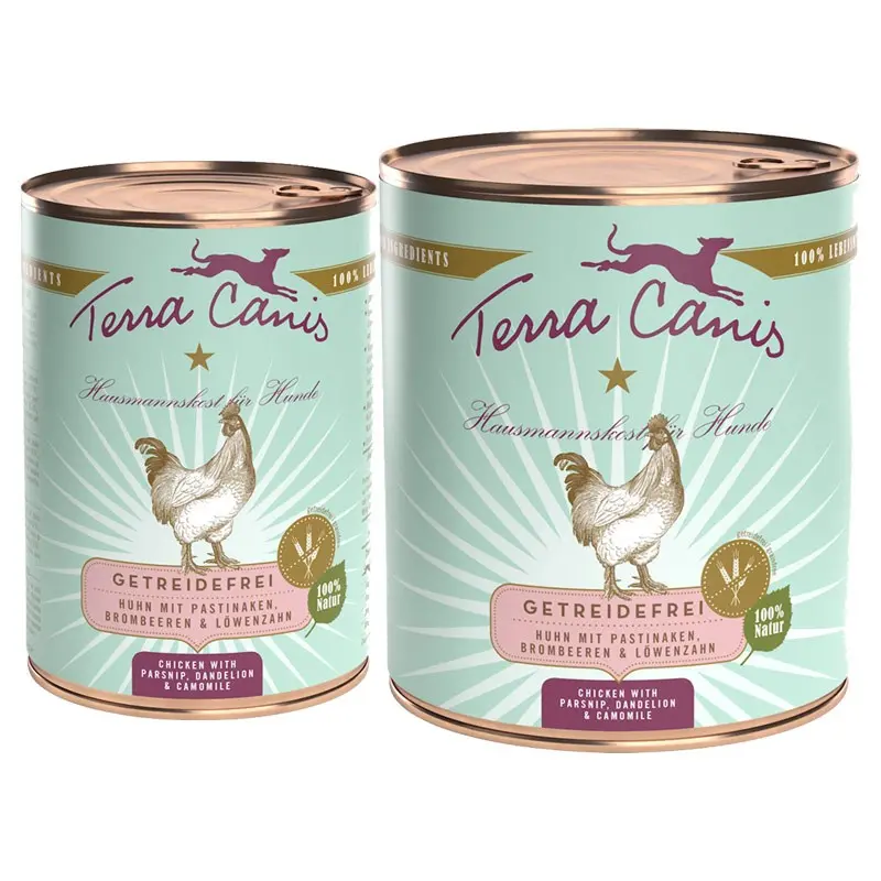 Terra Canis Pollo con Pastinaca, Tarassaco e Camomilla Grain Free – 400 g, Singola