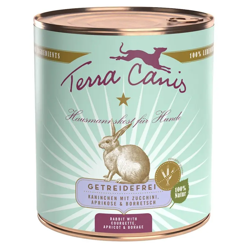 Terra Canis Grain Free Coniglio con Zucchine, Albicocca e Borragine – 400 g, Singola