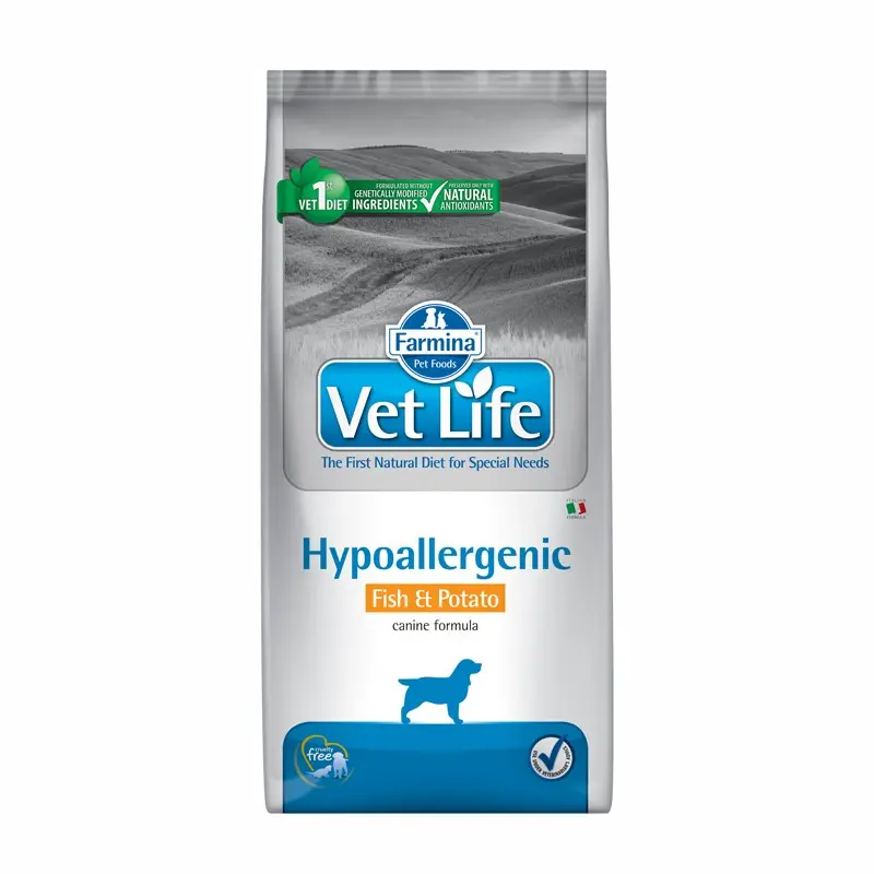 Farmina Vet-Life Hypoallergenic Fish&Potato Cane Secco – 12 Kg, Singola