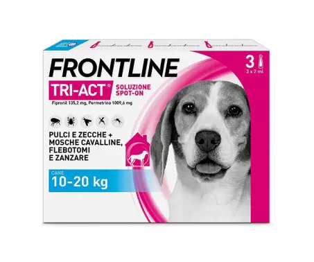 Frontline Tri-Act per Cani 10-20 Kg – 3 Pipette
