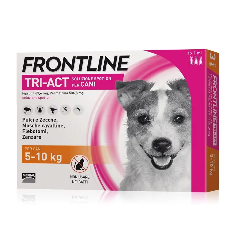 Frontline Tri-Act per Cani 5-10 Kg – 3 Pipette