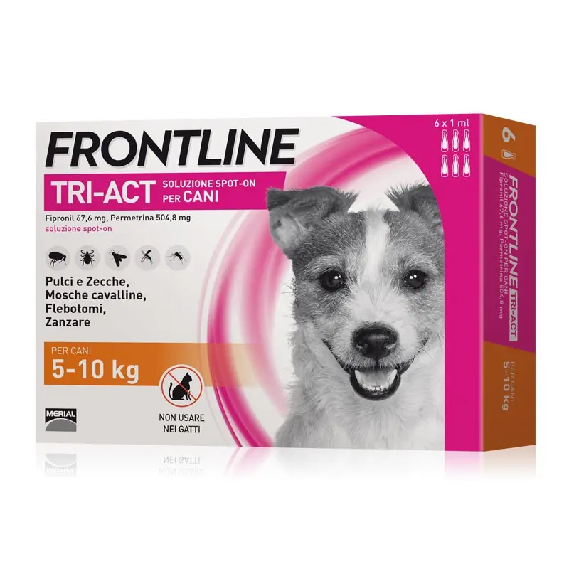 Frontline Tri-Act per Cani 5-10 Kg – 6 Pipette