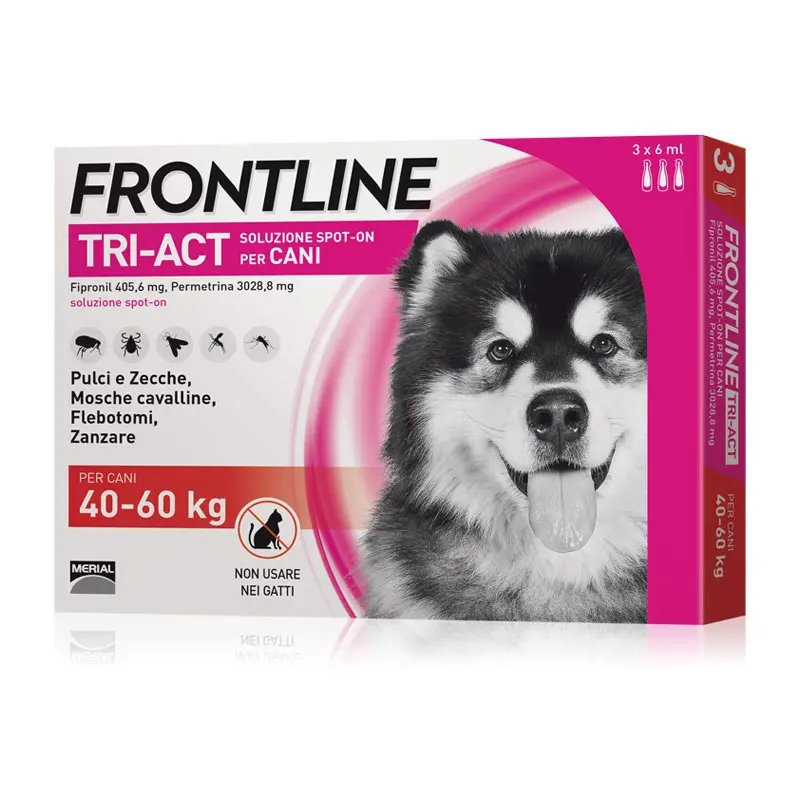 Frontline Tri-Act per Cani 40-60 Kg – 3 Pipette