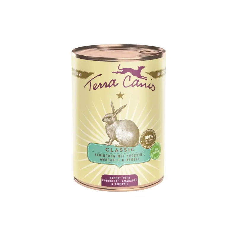 Terra Canis Coniglio con Zucchine, Amaranto e Cerfoglio – 800 g, Singola