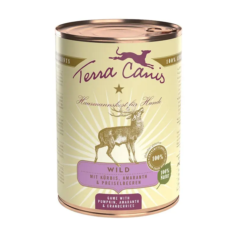 Terra Canis Selvaggina con Zucca, Mirtillo Rosso e Amaranto – 400 g, 6 pezzi