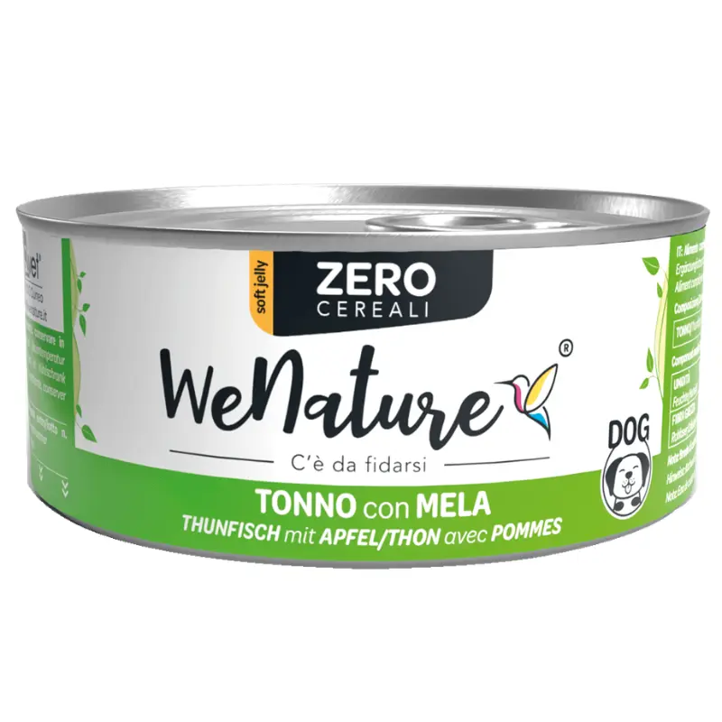WeNature Tonno con Mela Zero Cereali per Cani – 150 g, 12 pezzi
