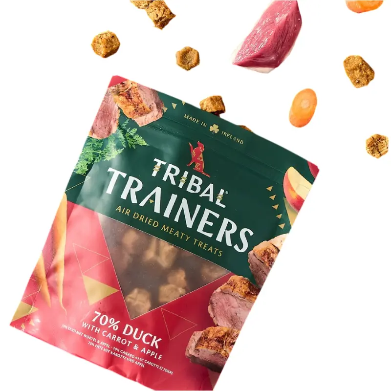 Tribal Trainers Anatra, Carota e Mela per cani – 80 g