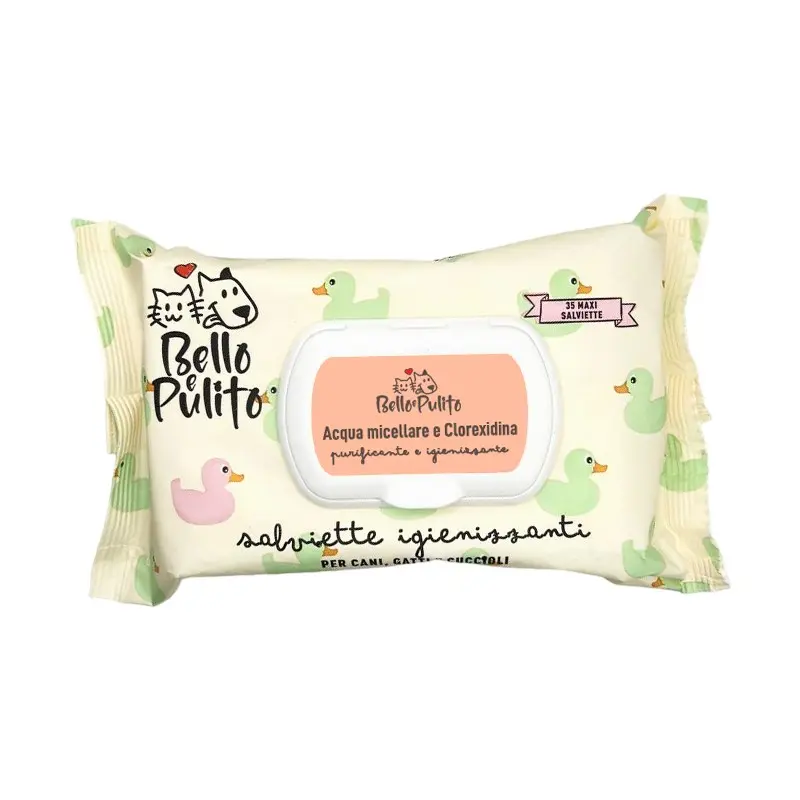 Bello e Pulito Salviette Bio all’Acqua Micellare e Clorexidina – 35 PZ