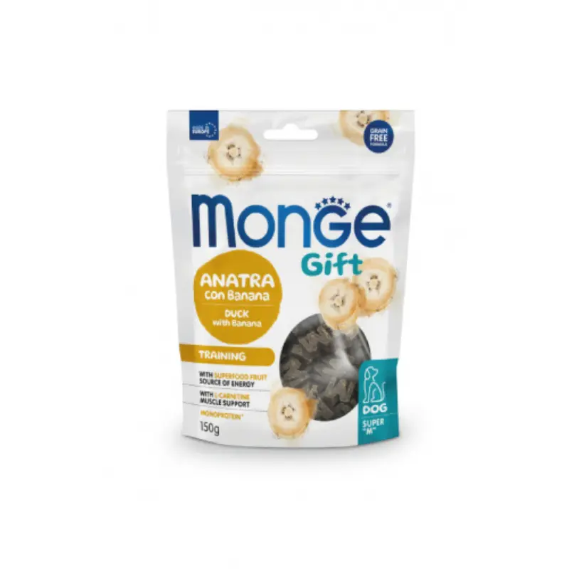 Monge Gift Training Anatra con Banana per cani – 150 g