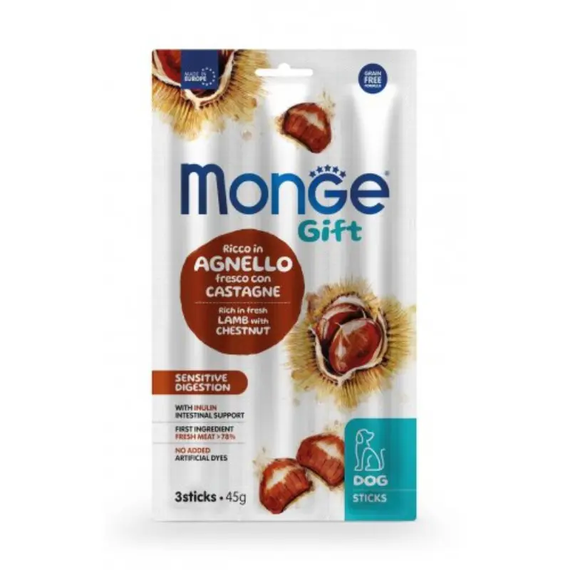 Monge Snack Sensitive Digestion all’Agnello per Cani – 45 g