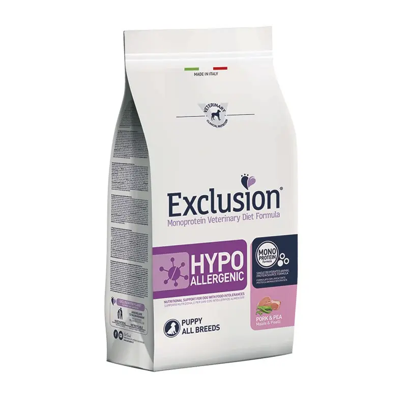 Exclusion Diet Hypoallergenic Maiale e Piselli Puppy per Cuccioli – 2 Kg