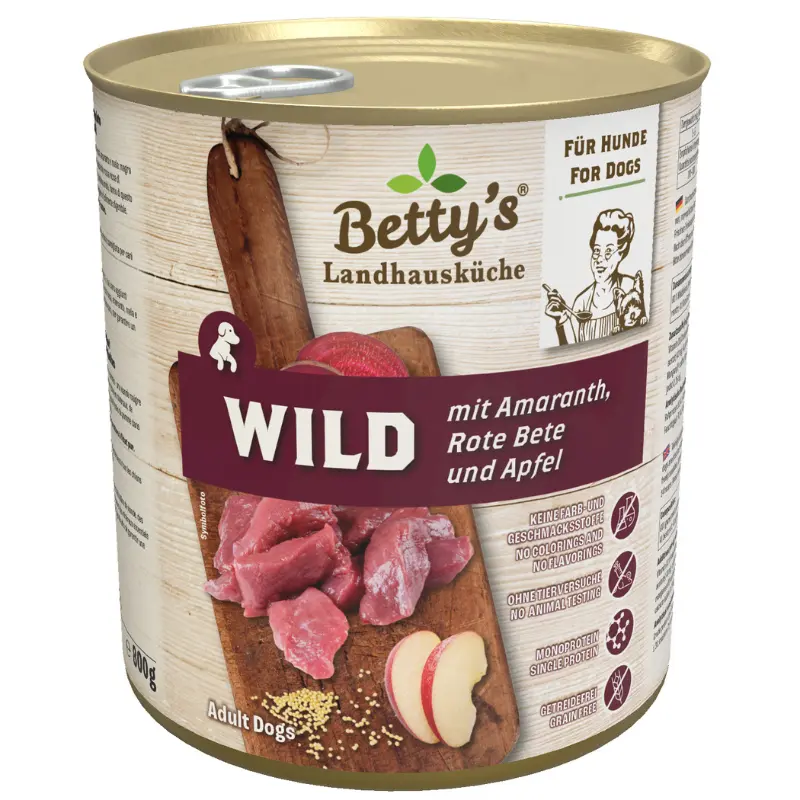 Betty’s Landhausküche Cervo con Barbabietola per Cani – 800 g